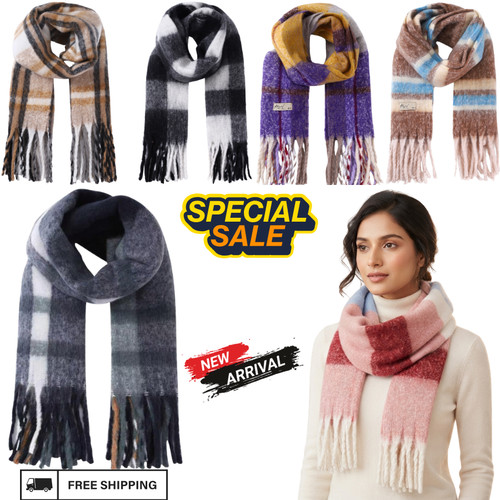 Damen wollschal winter warm - winter,